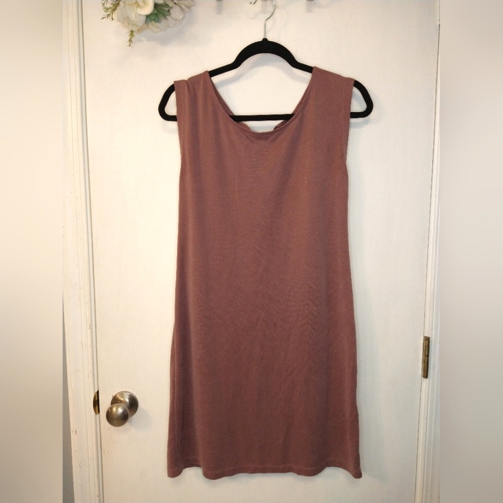 Sigrid Olsen Mauve Colored Modal Blend Shift Dress